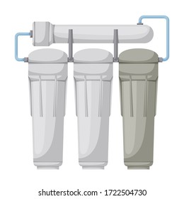 Filtration Tank Vektorsymbol.Cartoon Vektorsymbol einzeln auf weißem Hintergrund Filtertank.