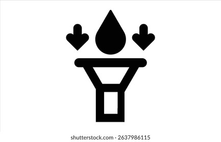Filtration vector black icon eps