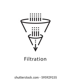 Filtration Vector Line Icon 