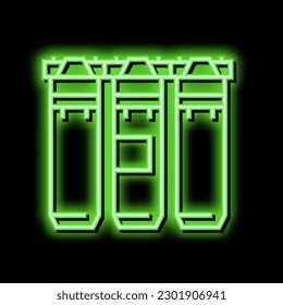 filtration water equipment neon light sign vector. filtration water equipment illustration