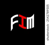 FIM logo design, FIM simple and modern logo. FIM luxurious alphabet design  