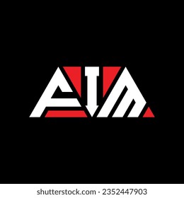 Diseño del logotipo de la letra del triángulo FIM con forma de triángulo. Monograma de diseño del logotipo del triángulo FIM. Plantilla de logotipo vectorial de triángulo FIM con color rojo. Logo triangular FIM Diseño sencillo, elegante y lujoso.