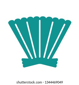 Fin flat illustration on white