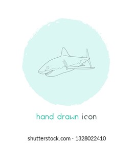 Fin icon line element. Vector illustration of fin icon line isolated on clean background for your web mobile app logo design.