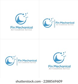 Fin Machanical clean and  unique logo design 