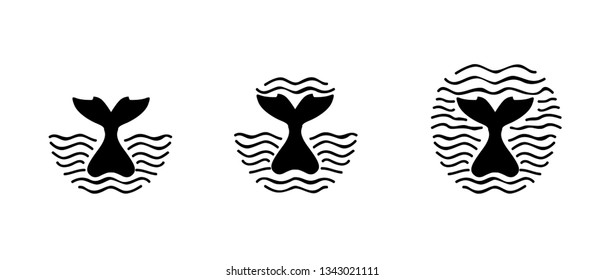 fin whale symbol, icon, sign, logo vector