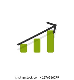 Finacial Chart. Business Graph in flat design. Eps10