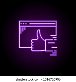 final approve icon. Elements of Web development in neon style icons. Simple icon for websites, web design, mobile app, info graphics