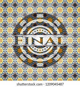 Final arabesque emblem. arabic decoration.
