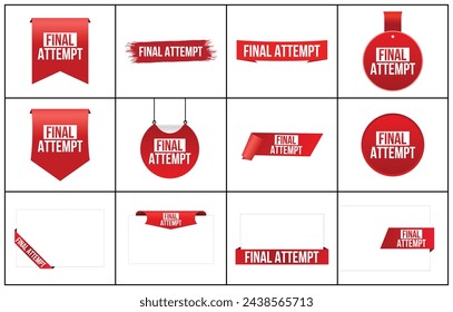 Final Attempt banner design. Final Attempt icon. Flat style vector illustration.