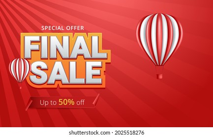 Final banner template background for media promotions
