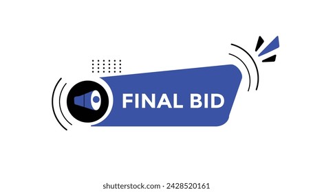 Final bid button web banner templates. Vector Illustration 
