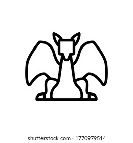 Final boss, dragon icon. Simple line, outline vector elements of video game icons for ui and ux, website or mobile application