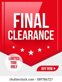 Final Clearance Limited Time Ribbon