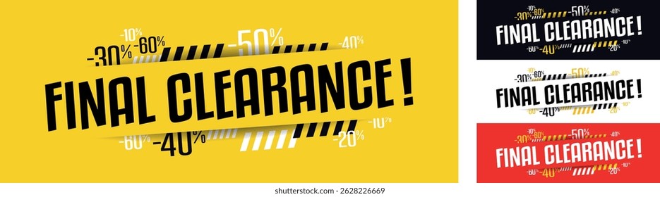 Final Clearance on yellow background