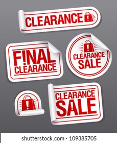 Final clearance sale stickers.