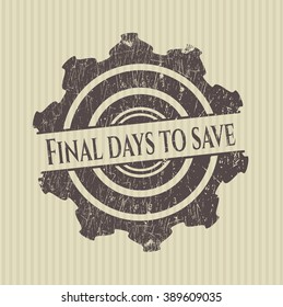 Final days to save rubber stamp