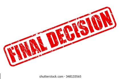 FINAL DECISION red stamp text on white