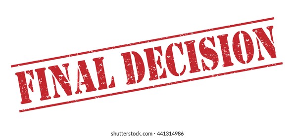 Final Decision Vector Stamp On White Background