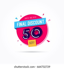 Final Discount 50% Off Label