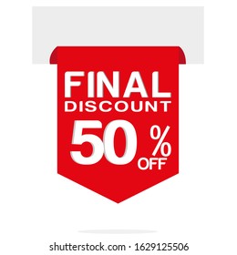 Final Discount 50% Off Long Shadow Ribbon