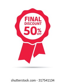 Final Discount 50% Off Ribbon