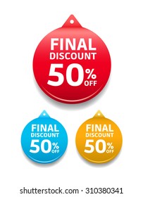 Final Discount 50% Off Round Tag