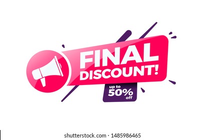 Final Discount 50% Off Shopping Label
