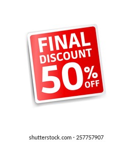 Final Discount 50% Sticker