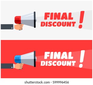Final Discount Megaphone Banners