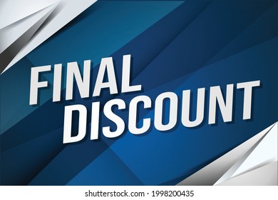 final discount word concept vector illustration with lines 3d style for social media landing page, template, ui, web, mobile app, poster, banner, flyer, background, gift card, coupon, label, wallpaper
