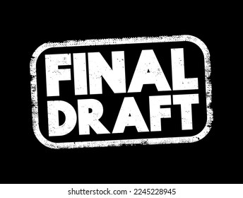 Final Draft text stamp, concept background