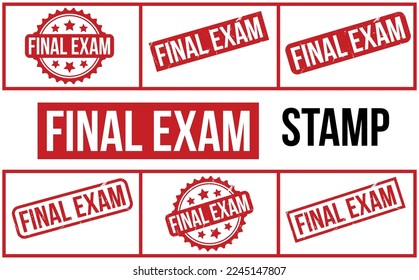 Final Exam Rubber Stamp set Vector