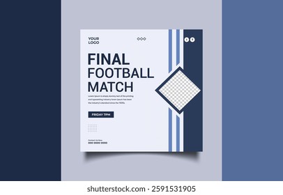 Final Football Match Event Poster Template with Modern Design