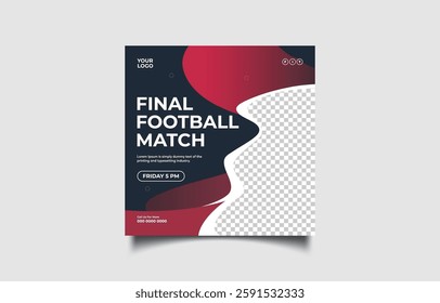 Final Football Match Event Poster with Modern Design