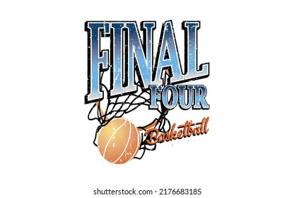 Final Four Basketball T-shirt Vector Illustration