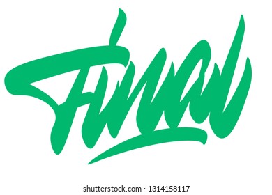 Final hand drawn vector lettering design. Comics style. Design for t shirt printing Vector Graphic - Vector