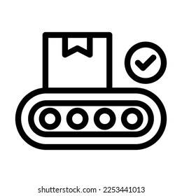 Final Manufacturing Vector Line Icon Design