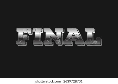 FINAL Metallic Silver Text with Shadow and Emboss Effect