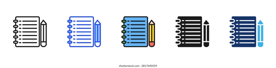 Final Notes Icon Collection With Multiple Styles