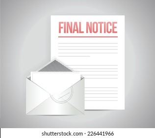 final notice documents illustration design over a white background