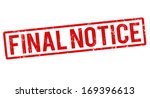 Final notice grunge rubber stamp on white background, vector illustration