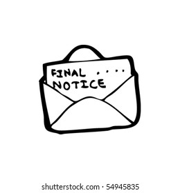 dibujo de la carta de notificación final