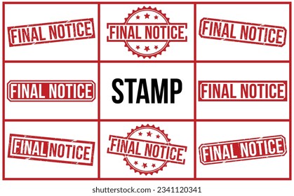 Final Notice stamp red rubber stamp on white background. Final Notice stamp sign. Final Notice stamp.