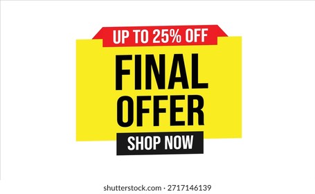 oferta final até 25% off-shop agora