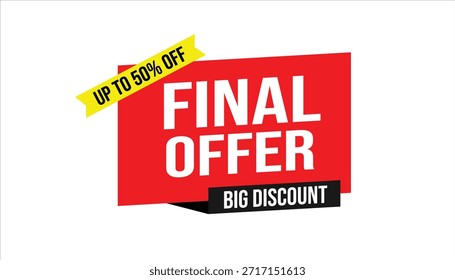 oferta final até 50% de desconto grande