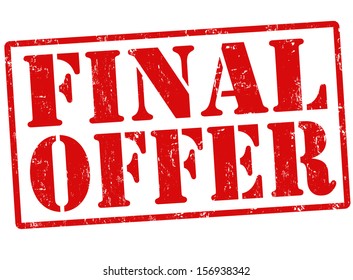 Final offer grunge rubber stamp on white, vector illustration