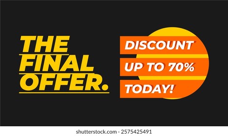 the final offer vector, vector illustration promotion design