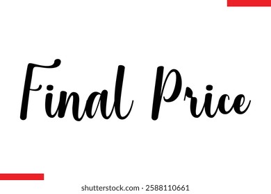 Final Price Desing sale typography Text