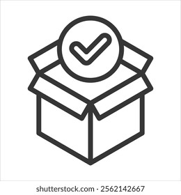 Final Product Outline Icon Vector Illustration